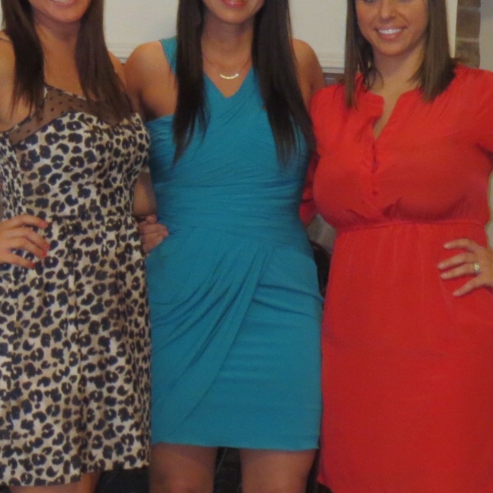 Turquoise BCBG dress